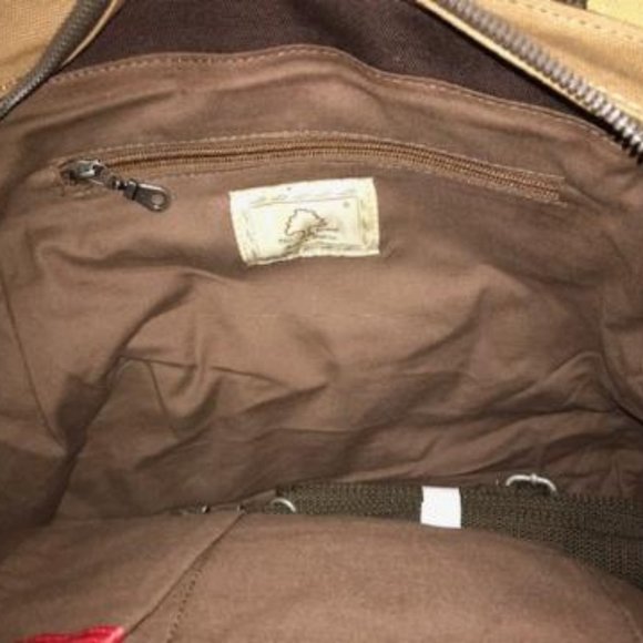 TSD Hidden Woods Canvas and Leather Brown Tote Bag electronics/computer case - Picture 12 of 16